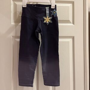 Kids or petites gray/ black ombré Leggings with Star Detail